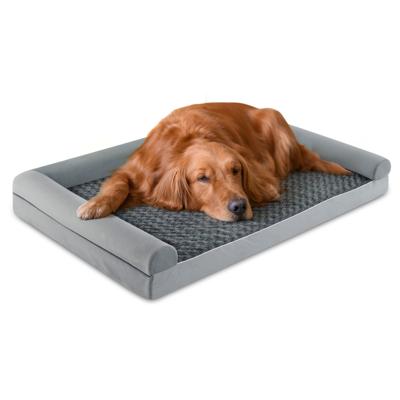 Orthopedisch Hondenbed Groot Hondensofa met Hondenkussen Hondenbank voor Grote & Middelgrote Honden Grijs XXL
