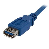 StarTech.com 1m SuperSpeed USB 3.0 Verlengkabel A naar A Blauw M/F - thumbnail