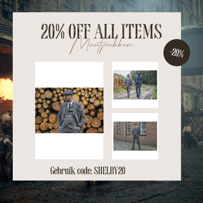 Maatpak Voor Heren | 3-delig Pak | Grijs Premium Tweed | Thomas Shelby | Peaky Blinders | Peaky Blinders