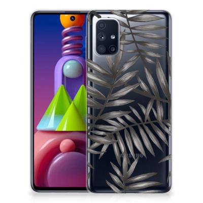 Samsung Galaxy M51 | TPU Case | Leaves Grey Samsung Galaxy M51 | TPU Case | Leaves Grey