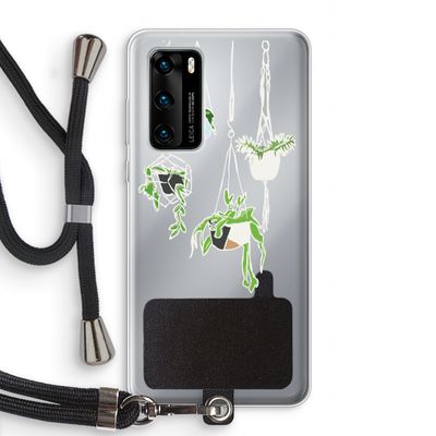 Hang In There: Huawei P40 Transparant Hoesje met koord