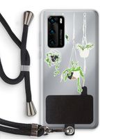 Hang In There: Huawei P40 Transparant Hoesje met koord