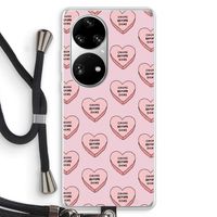 Chicks before dicks: Huawei P50 Pro Transparant Hoesje met koord