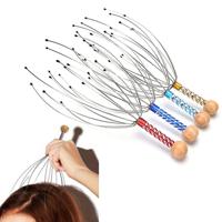 4 PC'S Octopus massage klauw stress release hoofd Massager willekeurige kleur levering