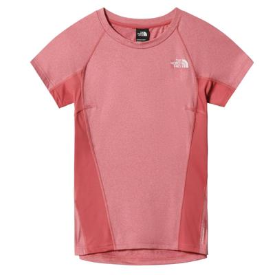 The North Face Athletic Outdoor Tee Dames T-shirt Slate Rose White Heather - Slate Rose S