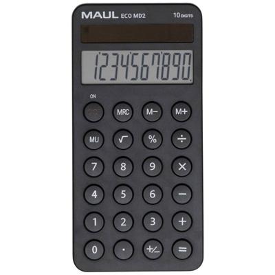 Maul ECO MD 2 Zakrekenmachine Zwart Aantal displayposities: 10 werkt op zonne-energie (b x h x d) 72 x 147 x 13 mm