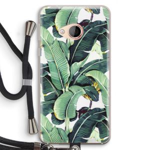Bananenbladeren: HTC U Play Transparant Hoesje met koord