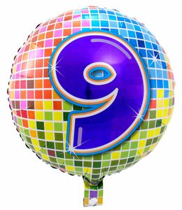 9 jaar Birthday Blocks folieballon - 43 cm