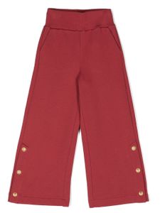 Balmain Kids pantalon ample à boutons décoratifs - Rouge