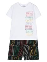 Moschino Kids ensemble haut-short à logo imprimé - Blanc - thumbnail