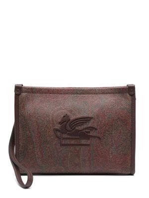ETRO pochette à imprimé cachemire - Marron