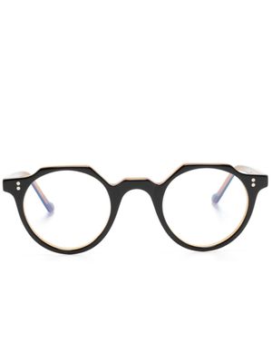 Lesca lunettes de soleil Heri à monture ronde - Noir