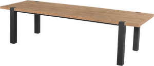 Hartman Tuintafel 'Esmee' Teakhout, 280 x 100cm, kleur Naturel/Zwart