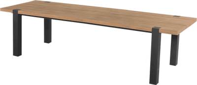 Hartman Tuintafel 'Esmee' Teakhout, 280 x 100cm, kleur Naturel/Zwart