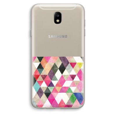Gekleurde driehoekjes: Samsung Galaxy J7 (2017) Transparant Hoesje