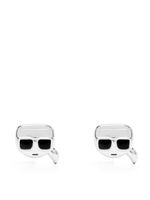 Karl Lagerfeld puces d'oreilles à motif Ikonik Karl - Argent - thumbnail