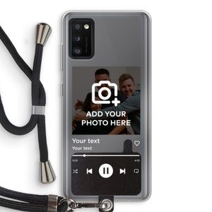 Music Player: Samsung Galaxy A41 Transparant Hoesje met koord