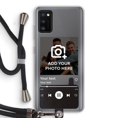 Music Player: Samsung Galaxy A41 Transparant Hoesje met koord