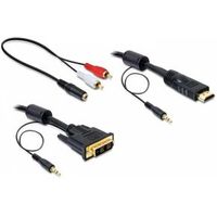 DeLOCK 84455 video kabel adapter 2 m DVI-D HDMI Zwart - thumbnail