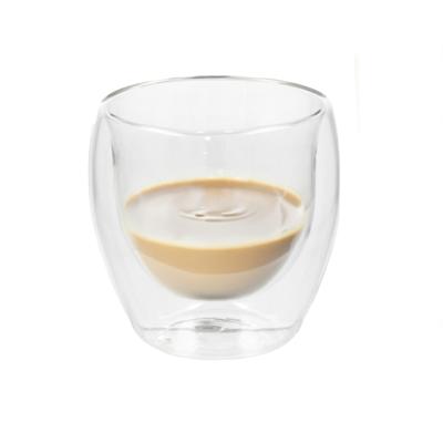 Gerimport Theeglazen Luz - 1x - dubbelwandig - borosilicaatglas - 250 ml - 9 x 9 cm cm - koffieglas