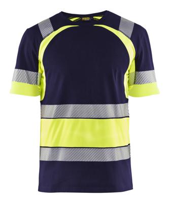 Blåkläder T-Shirt High-Vis 34211030 | Marine/High-Vis Geel | Maat XXL - 7330509621004