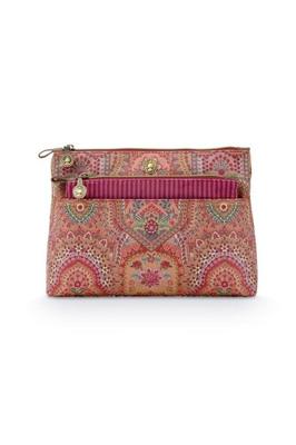 Pip Studio Pip Studio Caryn Cosmetic Bags Combi Jabali Red 26x7.5x18cm/22x1x13cm