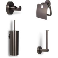 Toilet accesoire set Blue Label Vida | Wandmontage | Messing | Gunmetal PVD