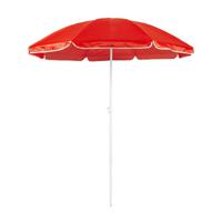 Verstelbare strand/tuin parasol - rood - dia 150 cm - Zonbescherming - Voordelige parasols