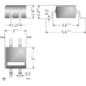 Diotec MYS40 Bruggelijkrichter MicroDIL 80 V 0.5 A Eenfasig