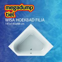 Wavedesign Hoekbad Filia 145X145X48 cm - Filia 145x145x48 cm Wit