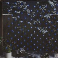 Kerstnetverlichting 306 LED's binnen en buiten 3x3 m blauw - thumbnail