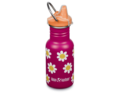 Klean Kanteen Kinder drinkfles met sippydop - happy flowers - 355ml