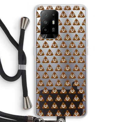 Poop emoji: Oppo A95 5G Transparant Hoesje met koord