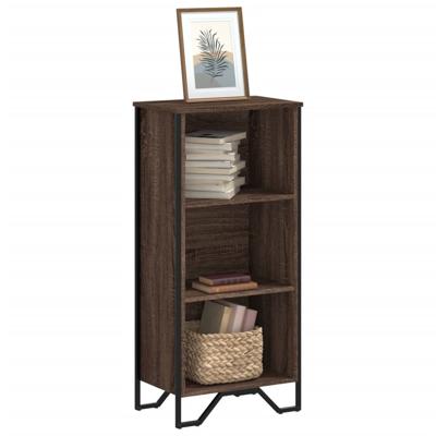 Boekenkast 50x31x106 cm bewerkt hout bruin eikenkleurig