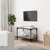 Tv-meubel 60x33x41 cm bewerkt hout en staal grijs sonoma eiken - thumbnail