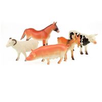 5x Plastic boerderijdieren figuren speelgoed - thumbnail