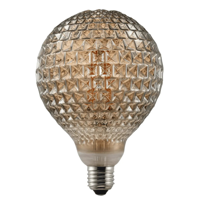 Deco E27 G125 LED lichtbron met smokeglas 200 lumen 2W &apos;Avra&apos;