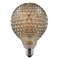Deco E27 G125 LED lichtbron met smokeglas 200 lumen 2W &apos;Avra&apos;