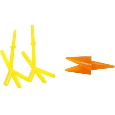 Kippen snavels en poten set - 8x stuks - geel en oranje - Paaskuikens maken - paasdecoratie
