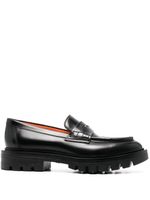 Santoni mocassins à semelle crantée - Noir