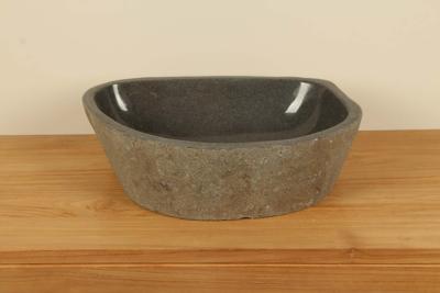 Aufsatzwaschbecken aus Flussstein RL040308, 53x36x14 cm