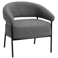 Leen Bakker - Fauteuil Nola - Licht - Stof - Grijs - 66.5x69x72 Cm