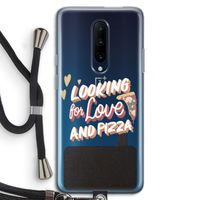 Pizza is the answer: OnePlus 7 Pro Transparant Hoesje met koord