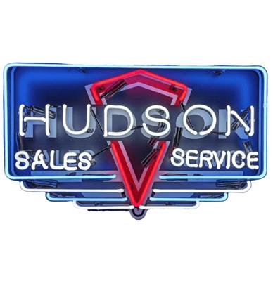 Hudson Sales Service Neon Verlichting 80 x 50 cm - Blauw, Rood, Wit