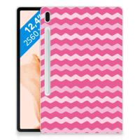 Samsung Galaxy Tab S7FE Hippe Hoes Waves Pink Samsung Galaxy Tab S7FE Hippe Hoes Waves Pink