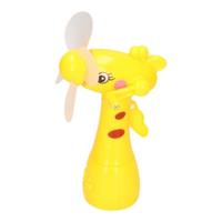 Waterspray ventilator - giraffe - geel - voor kinderen - waterverstuiver - zomerventilator - 15 cm