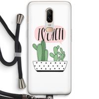 I love cacti: OnePlus 6 Transparant Hoesje met koord I love cacti: OnePlus 6 Transparant Hoesje met koord