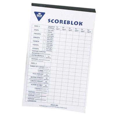 Haza Witbaard scoreblok, 250 vellen