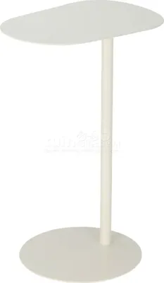 Bijzettafel Metaal Organisch Wit H.53cm