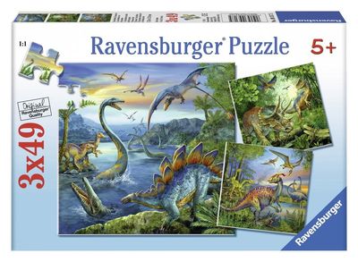Ravensburger puzzel dinosauriërs 3x49 stukjes